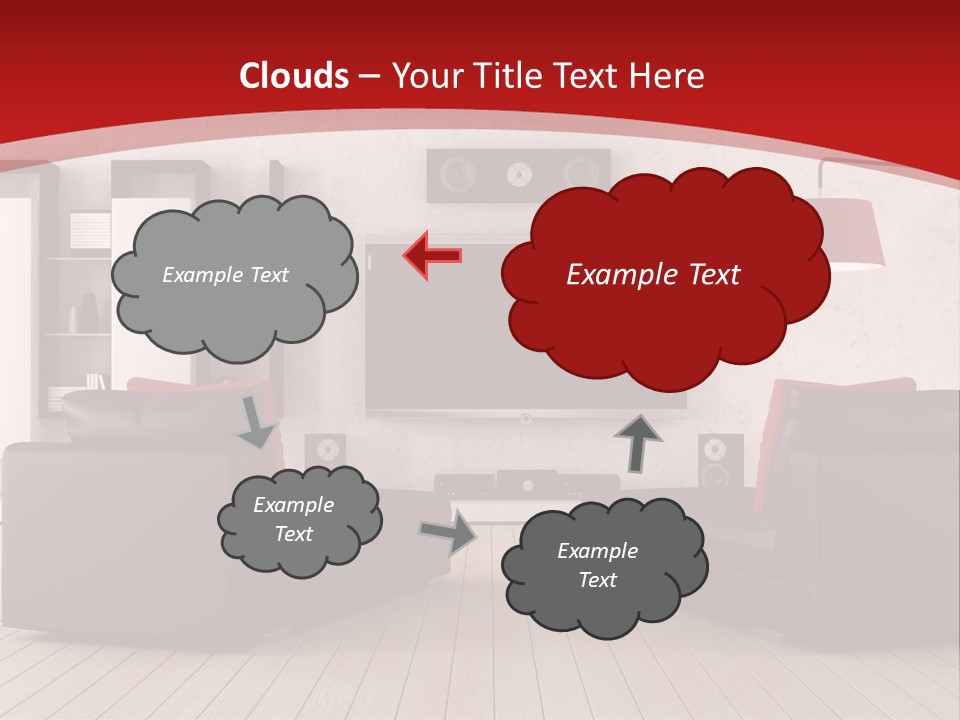 Entertainment Red Armchair PowerPoint Template