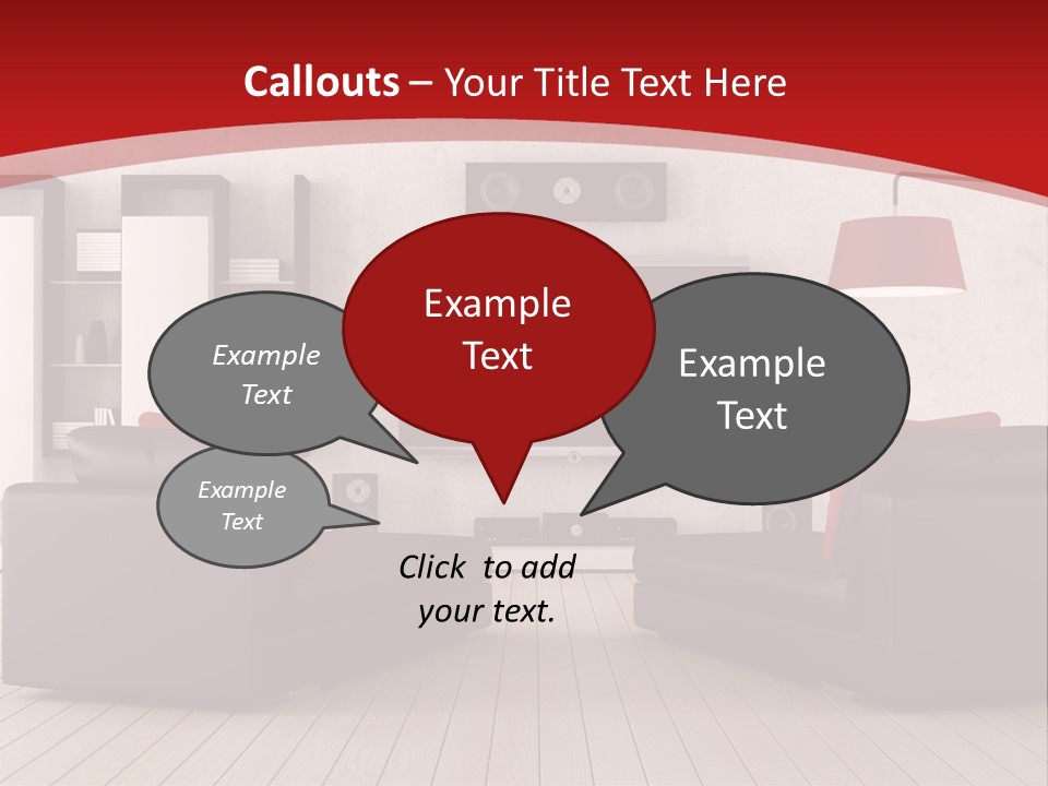 Entertainment Red Armchair PowerPoint Template