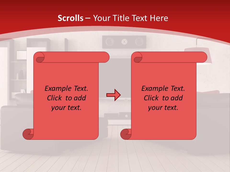 Entertainment Red Armchair PowerPoint Template