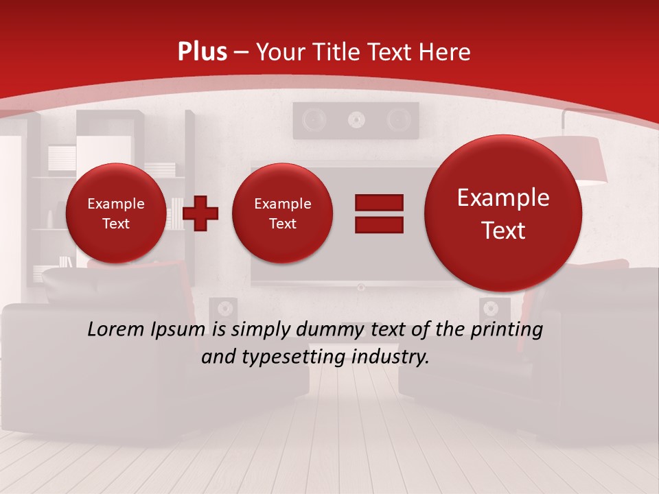Entertainment Red Armchair PowerPoint Template