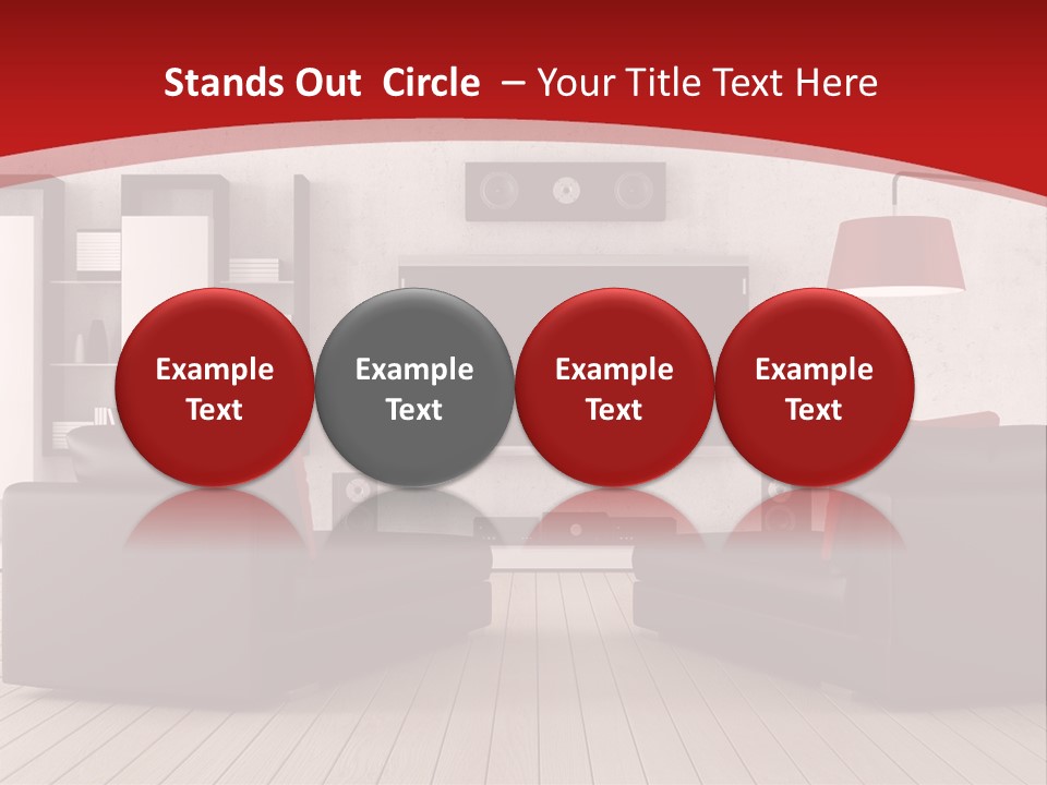 Entertainment Red Armchair PowerPoint Template