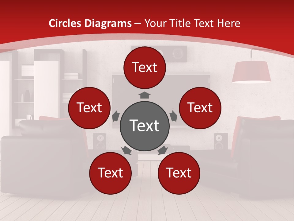 Entertainment Red Armchair PowerPoint Template
