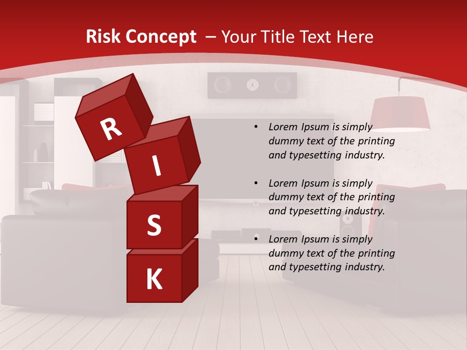 Entertainment Red Armchair PowerPoint Template