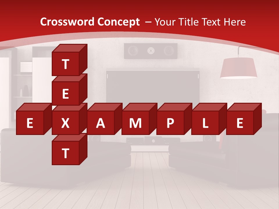 Entertainment Red Armchair PowerPoint Template