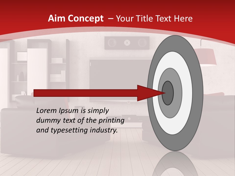 Entertainment Red Armchair PowerPoint Template