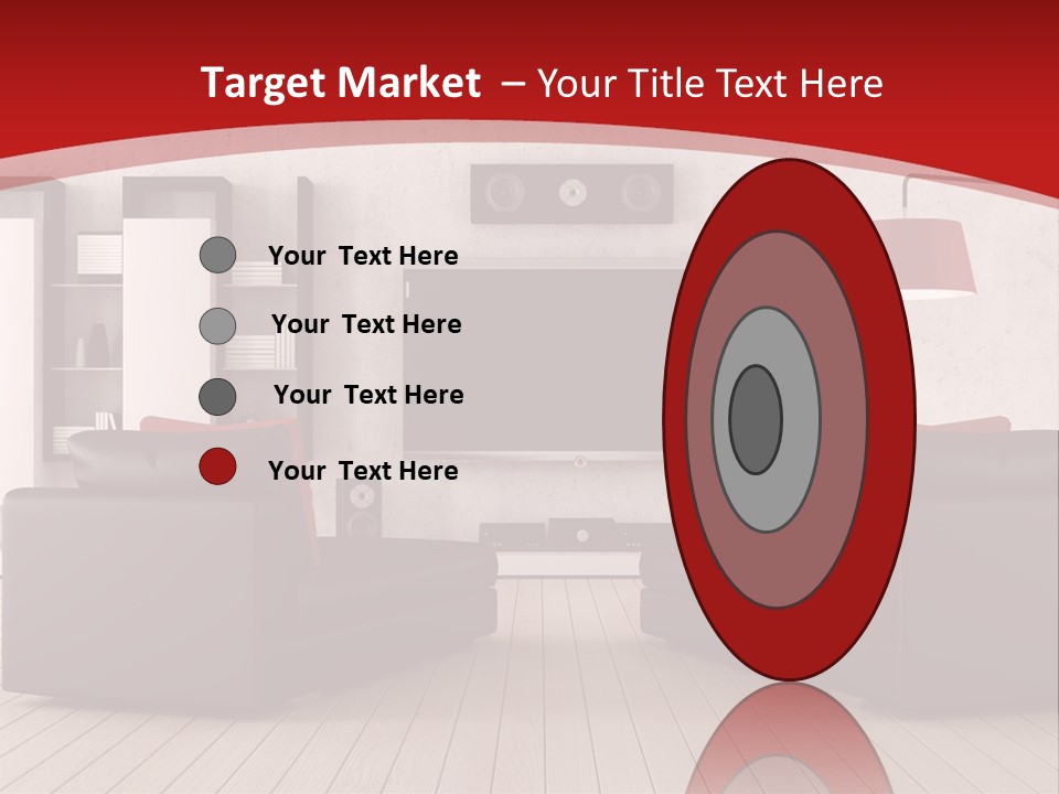 Entertainment Red Armchair PowerPoint Template