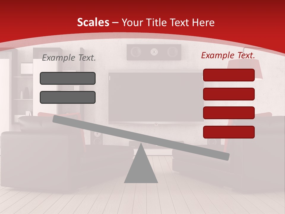Entertainment Red Armchair PowerPoint Template