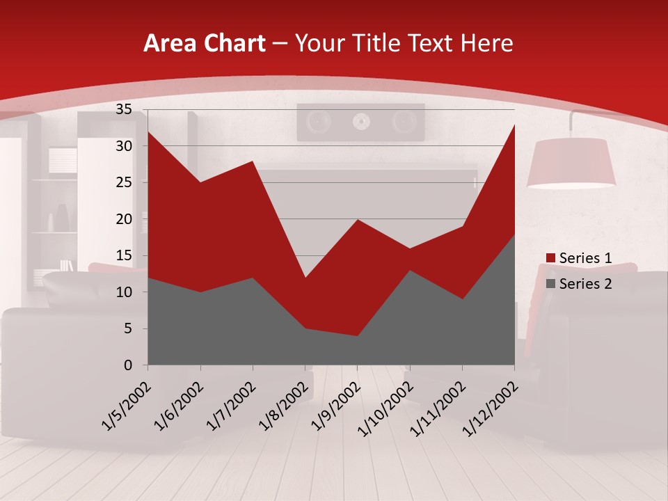 Entertainment Red Armchair PowerPoint Template