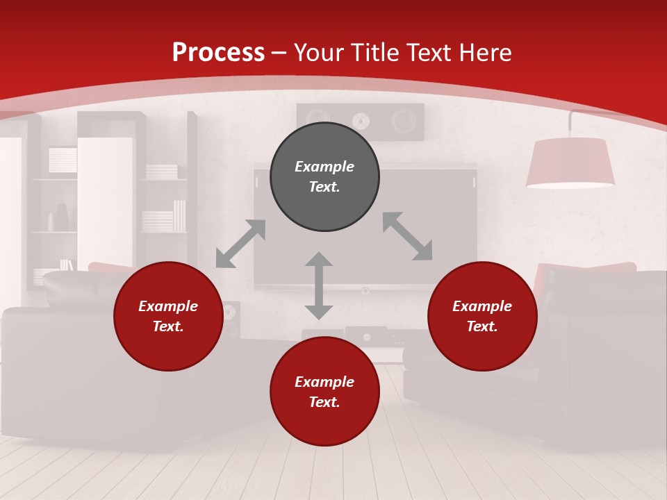 Entertainment Red Armchair PowerPoint Template