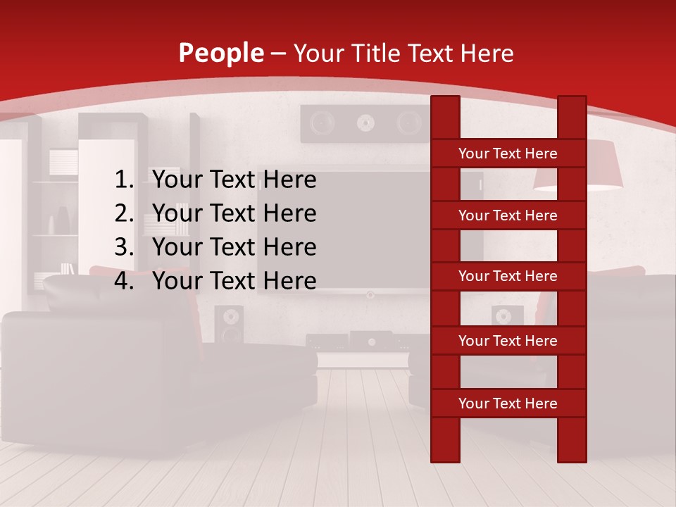 Entertainment Red Armchair PowerPoint Template