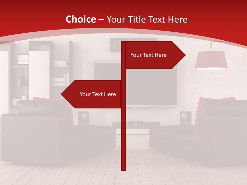 Entertainment Red Armchair PowerPoint Template
