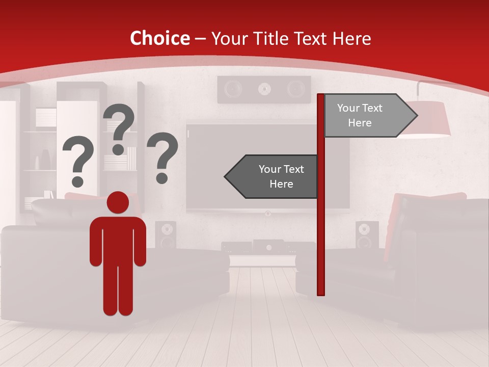 Entertainment Red Armchair PowerPoint Template