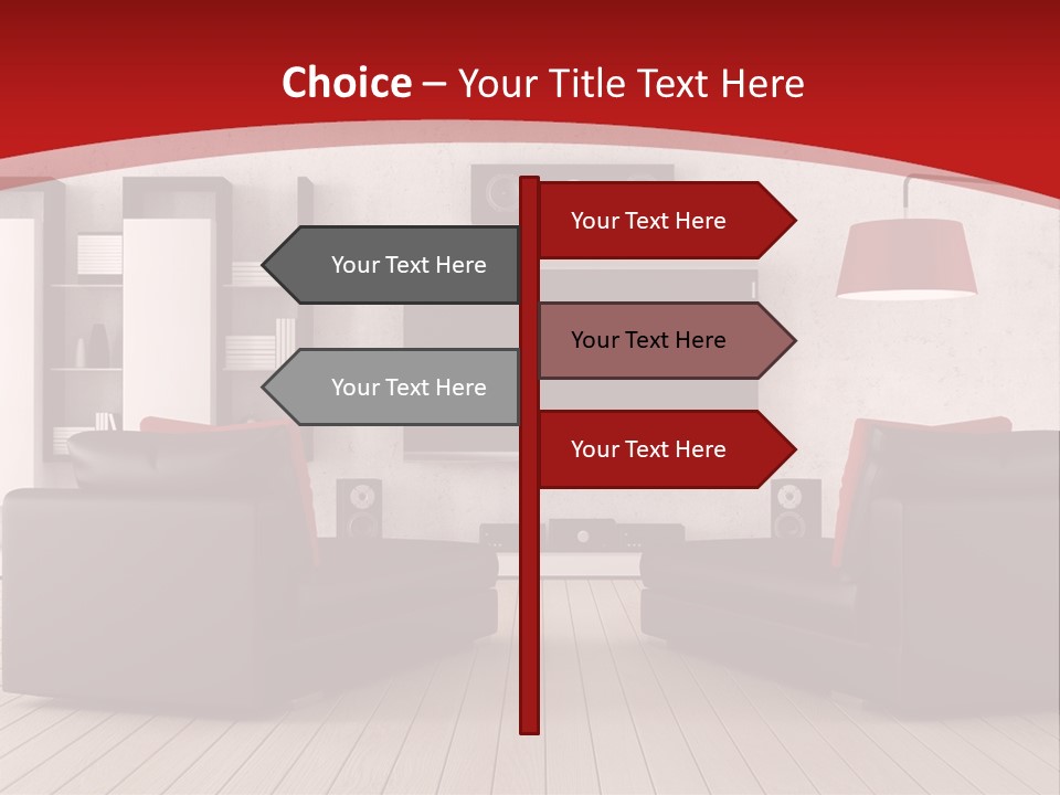 Entertainment Red Armchair PowerPoint Template