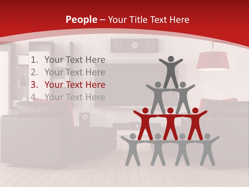 Entertainment Red Armchair PowerPoint Template