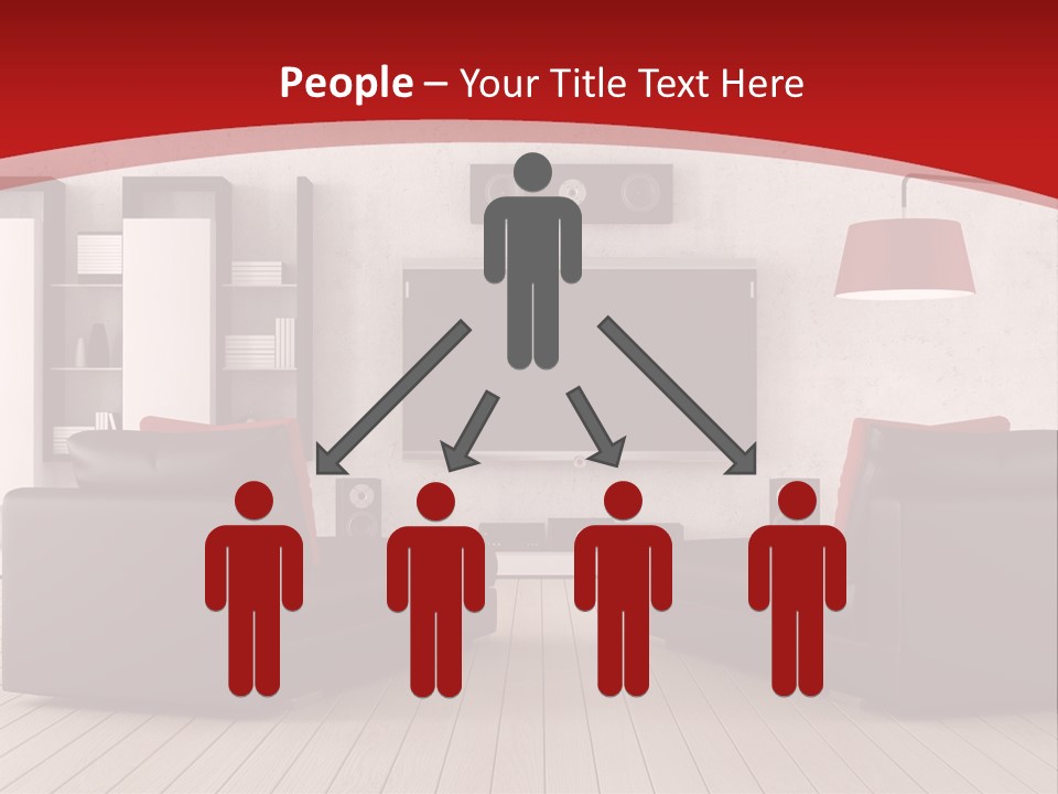 Entertainment Red Armchair PowerPoint Template