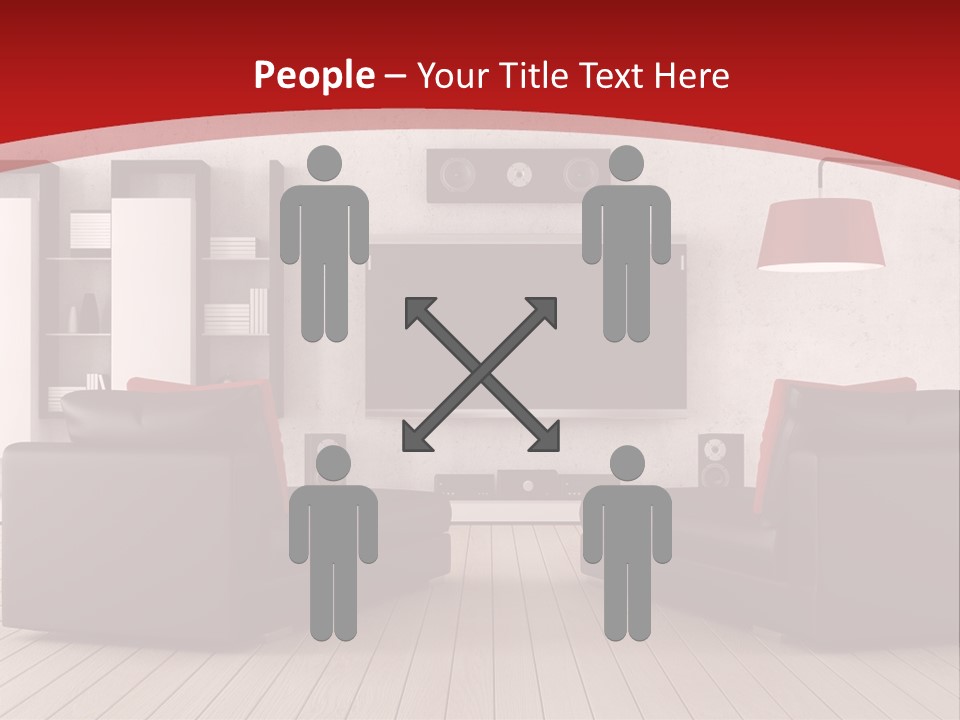 Entertainment Red Armchair PowerPoint Template