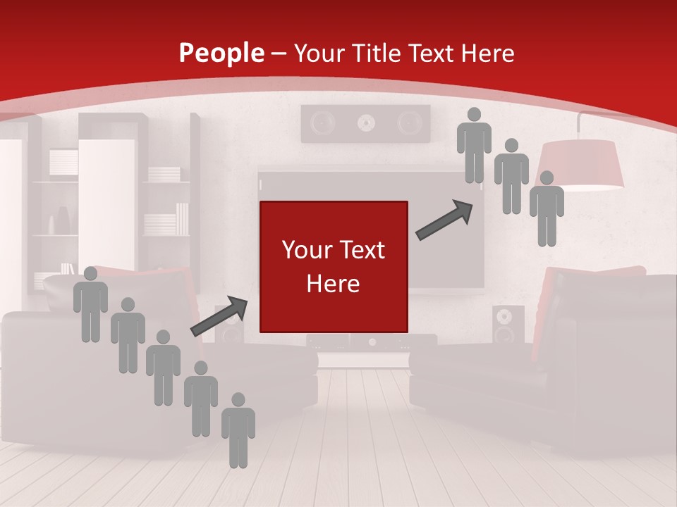 Entertainment Red Armchair PowerPoint Template