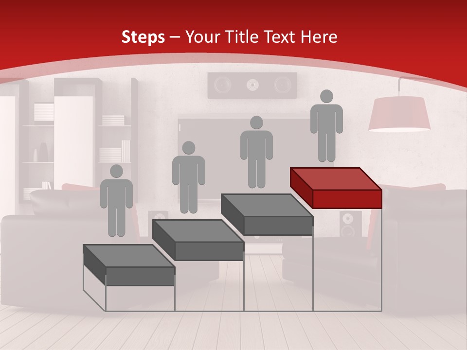Entertainment Red Armchair PowerPoint Template
