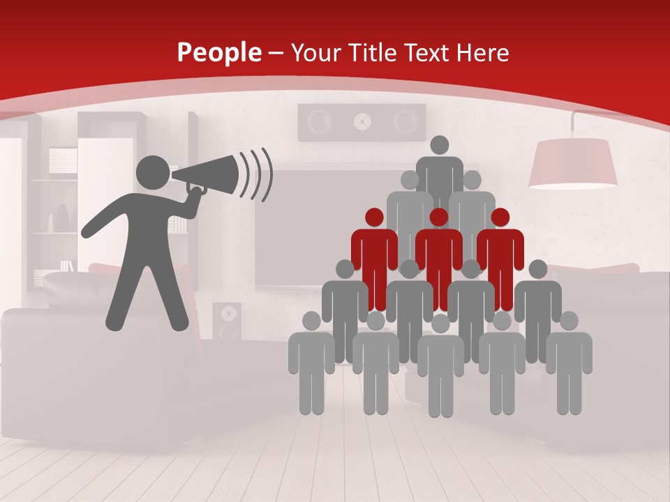 Entertainment Red Armchair PowerPoint Template
