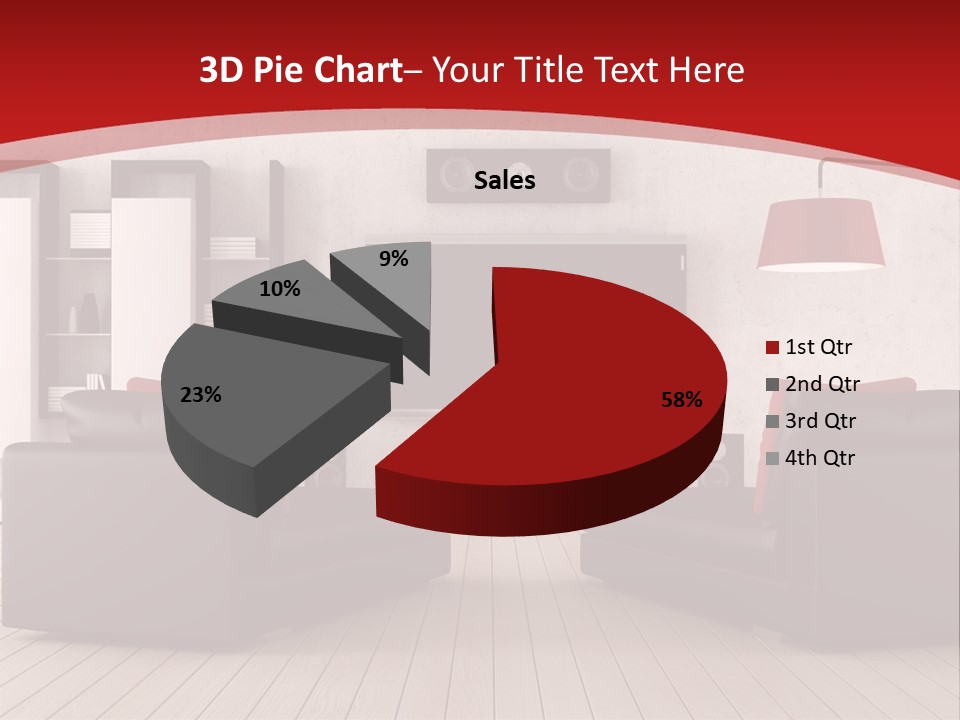 Entertainment Red Armchair PowerPoint Template