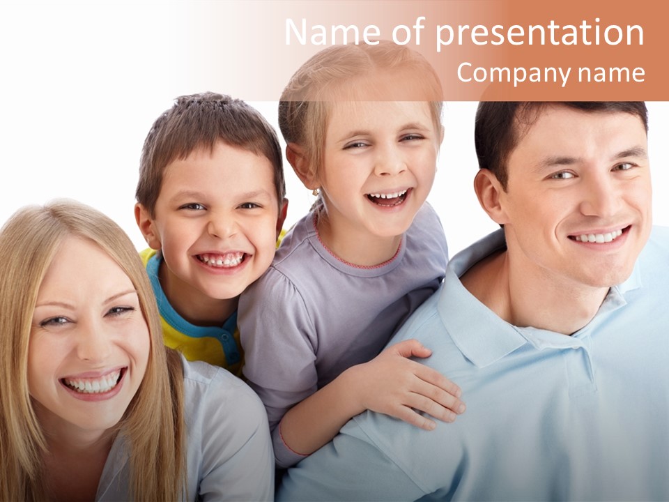 Boy Fun Daughter PowerPoint Template