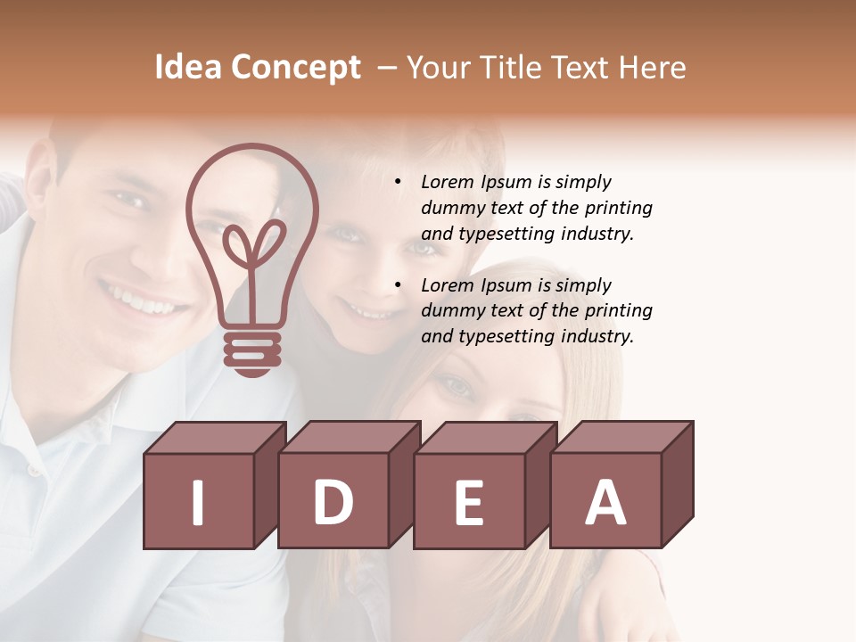 Attractive Cute Portrait PowerPoint Template