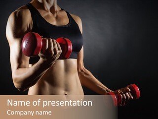 Strength Breast Hands PowerPoint Template