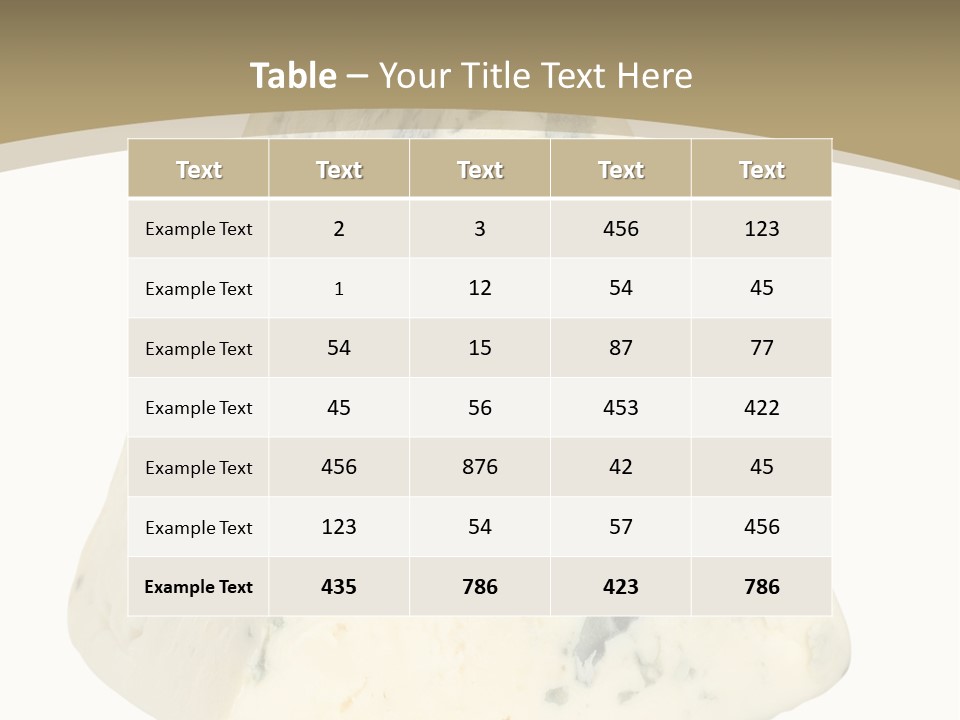 Gourmet Isolated Nobody PowerPoint Template