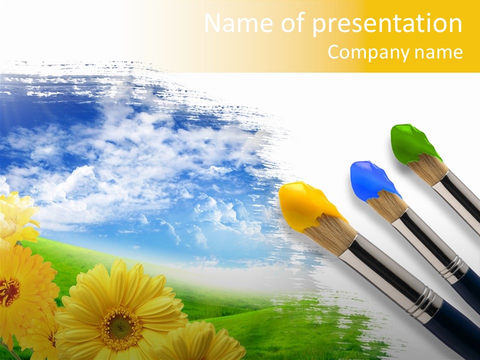 Enamel Cloud Can PowerPoint Template