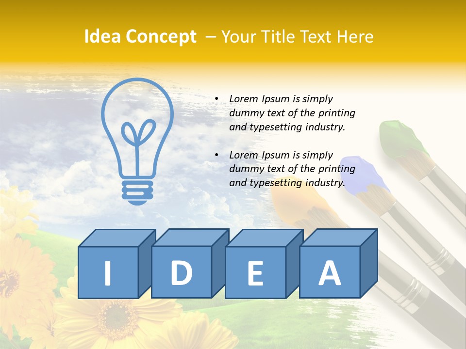 Enamel Cloud Can PowerPoint Template