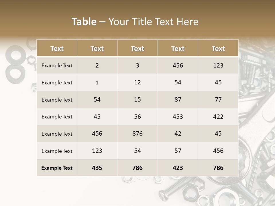 Background Construction Hardware PowerPoint Template