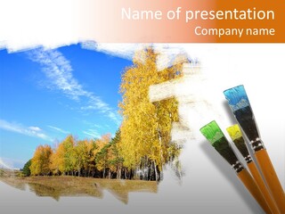 Colour Chrome Leaf PowerPoint Template