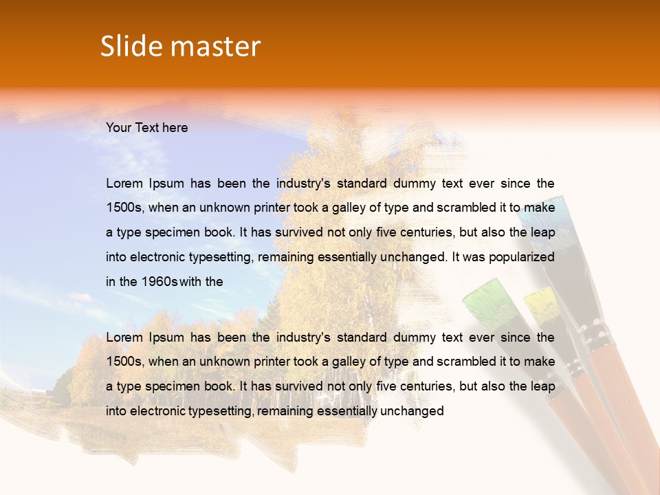 Colour Chrome Leaf PowerPoint Template