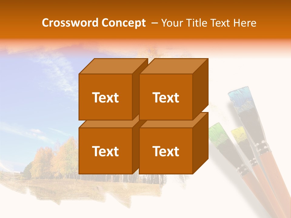 Colour Chrome Leaf PowerPoint Template