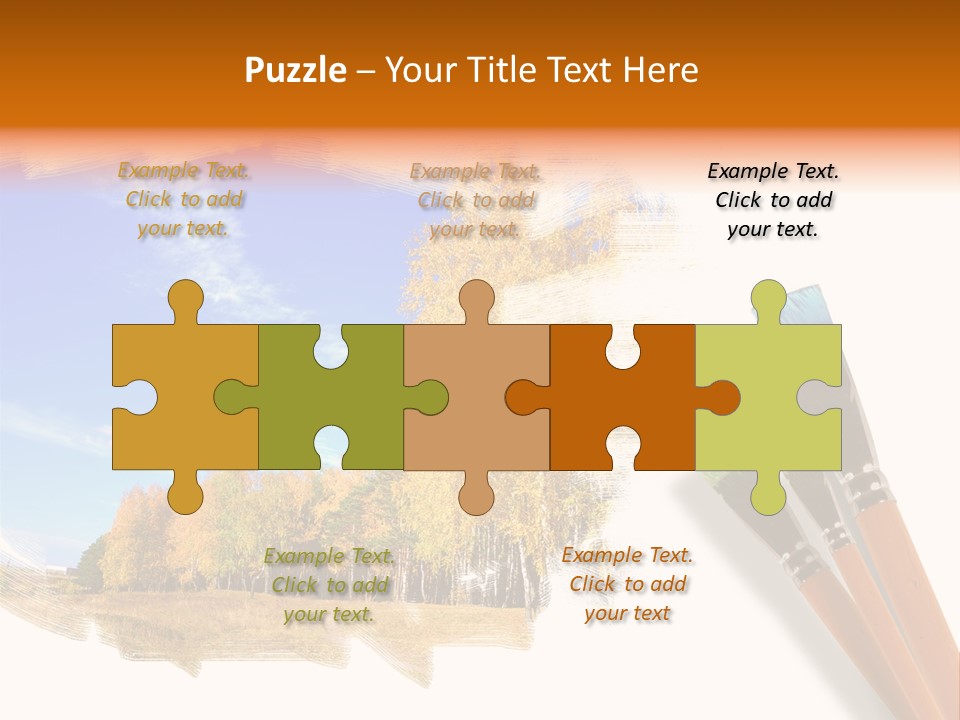 Colour Chrome Leaf PowerPoint Template