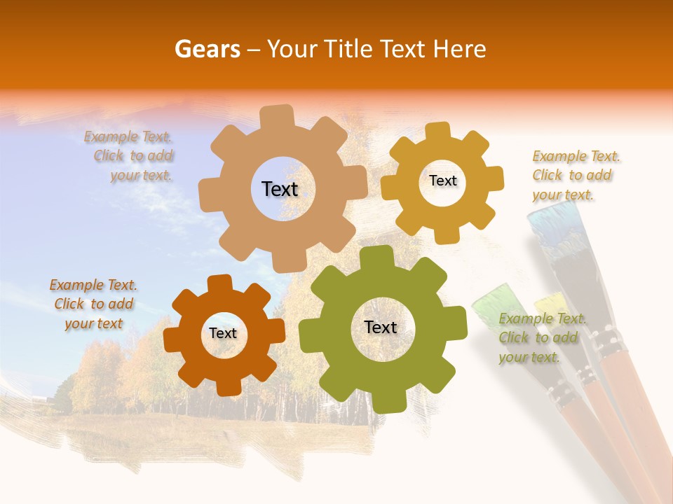 Colour Chrome Leaf PowerPoint Template