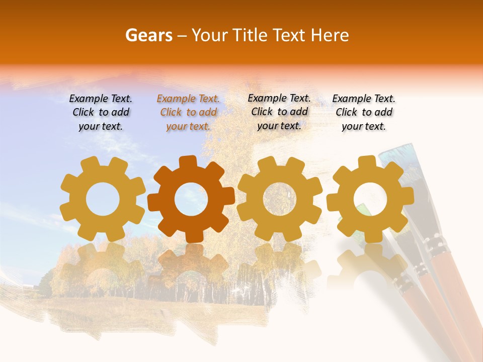 Colour Chrome Leaf PowerPoint Template