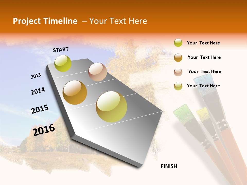 Colour Chrome Leaf PowerPoint Template