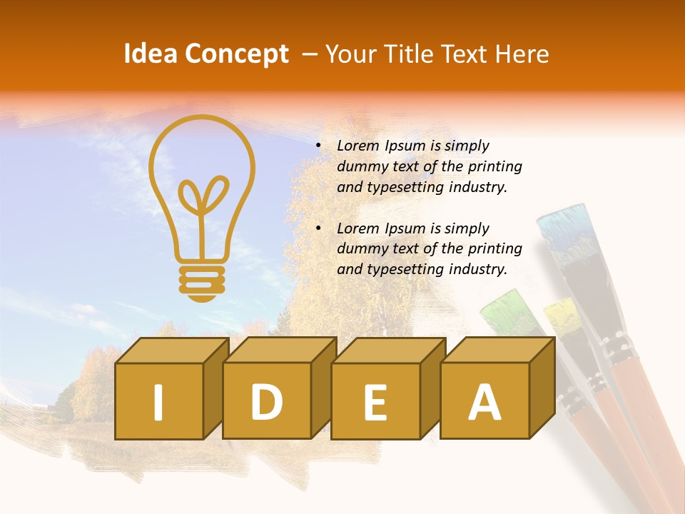 Colour Chrome Leaf PowerPoint Template