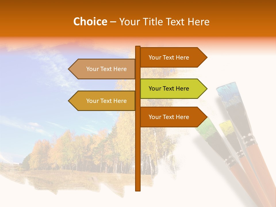 Colour Chrome Leaf PowerPoint Template
