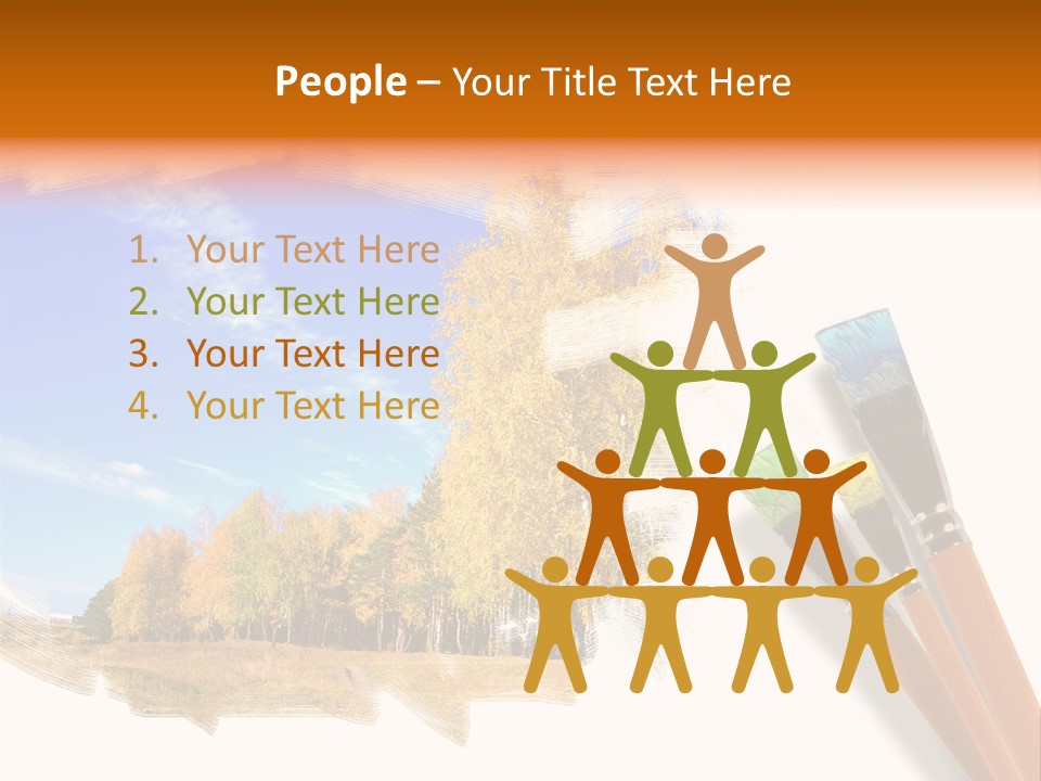 Colour Chrome Leaf PowerPoint Template