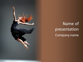 Theatrical Woman Cheerful PowerPoint Template