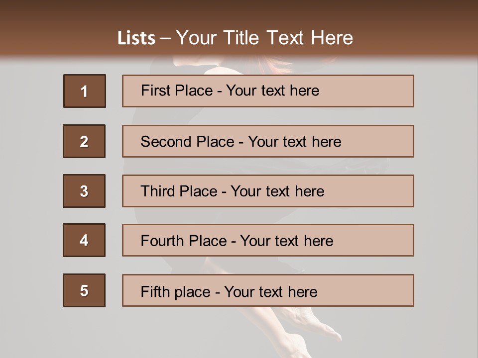 Theatrical Woman Cheerful PowerPoint Template