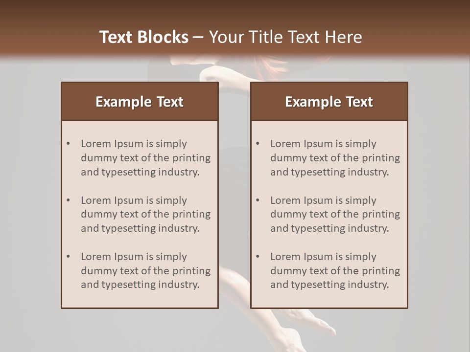 Theatrical Woman Cheerful PowerPoint Template