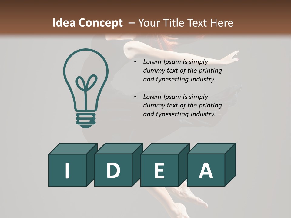 Theatrical Woman Cheerful PowerPoint Template