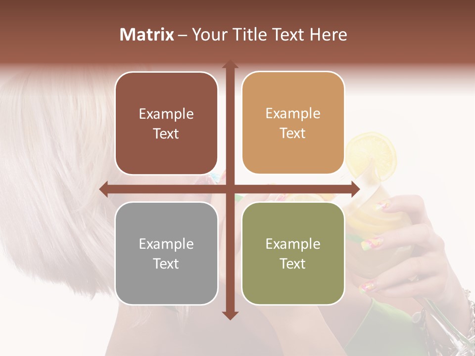 Woman Drinking Summer PowerPoint Template