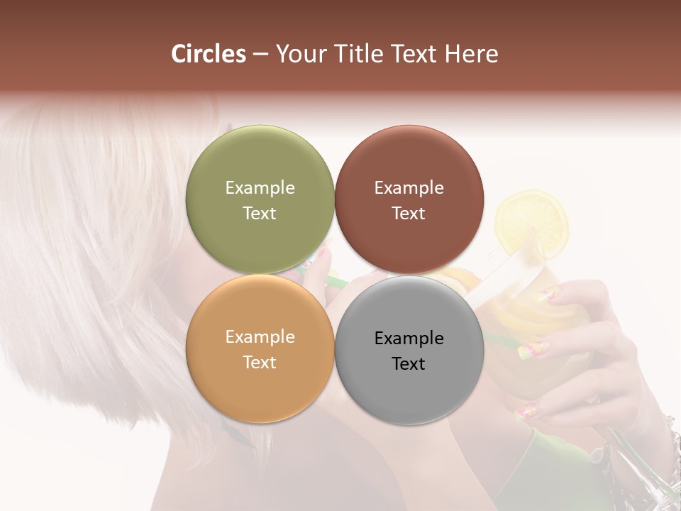 Woman Drinking Summer PowerPoint Template