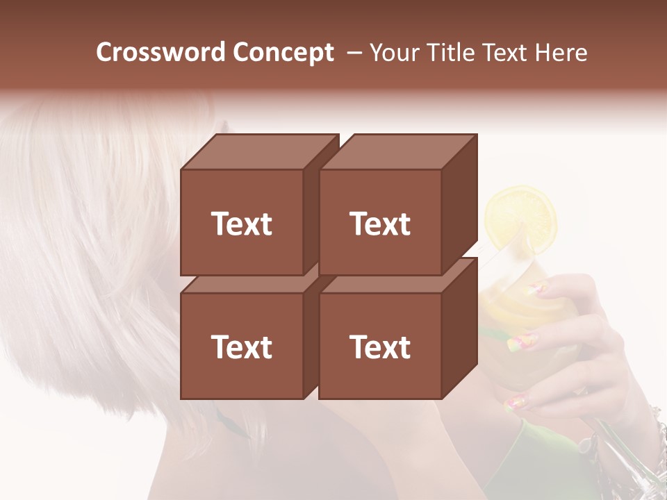 Woman Drinking Summer PowerPoint Template