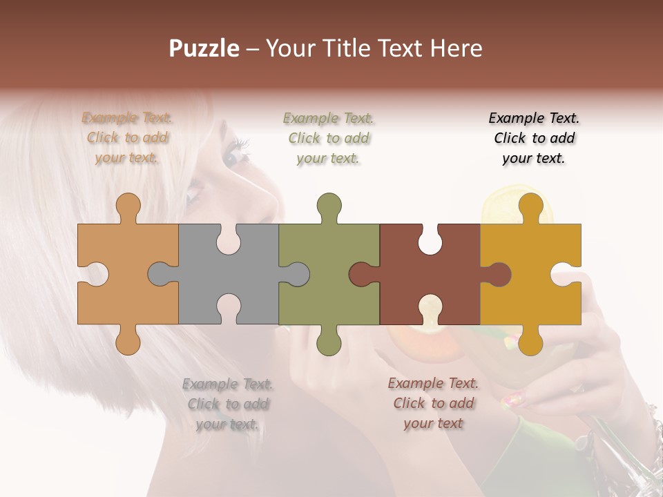 Woman Drinking Summer PowerPoint Template