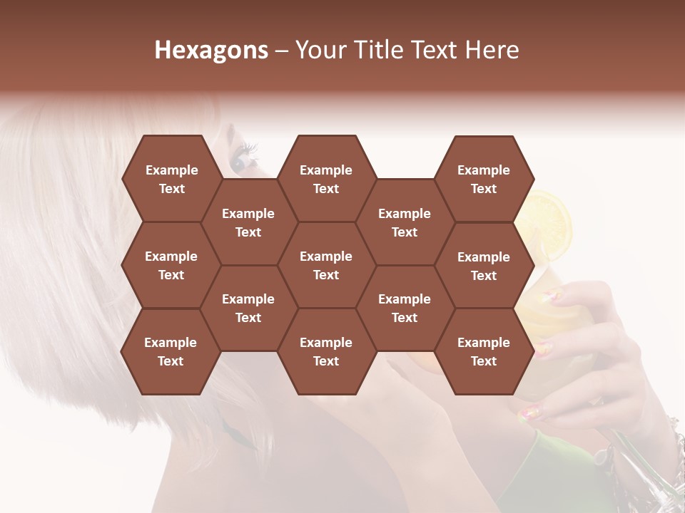 Woman Drinking Summer PowerPoint Template